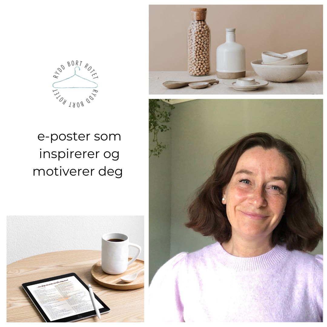 e-poster fra Rydd bort rotet som inspirerer og motiverer deg